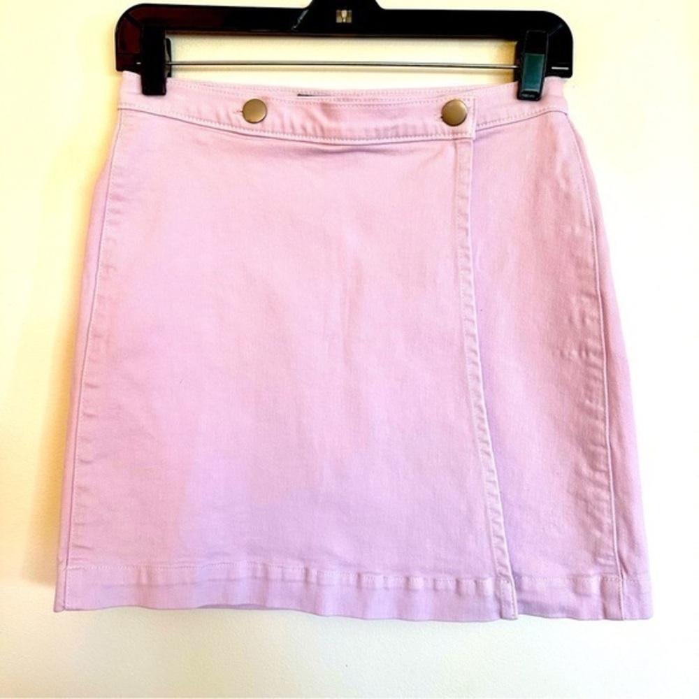 J. Crew Jeans Women’s Lavender Denim Wrap Mini Skirt Size 25